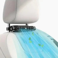 Car Seat Velcro Fan with 3 Speed Settings, 3000mAh Built-In Battery, USB Charging - Ideal for Cars, Golf Carts, and Travel RVs