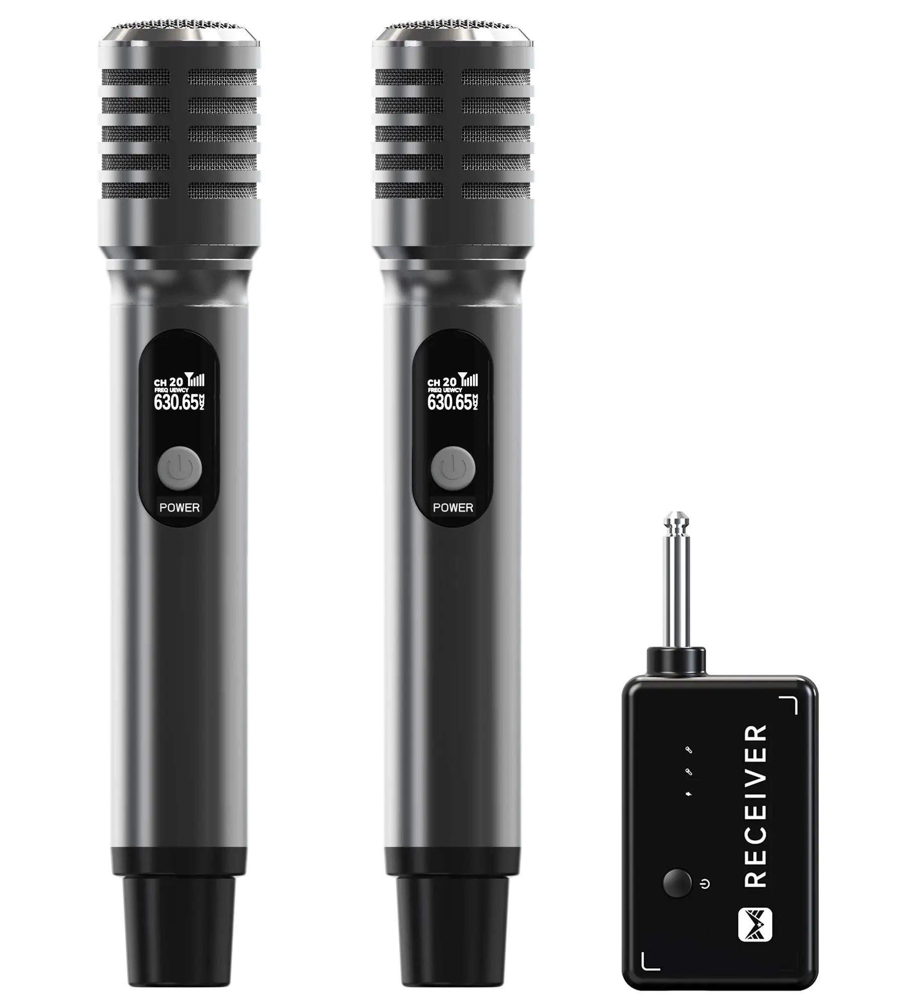 Professional Wireless Microphone System with One-to-One Chip Connection, Rechargeable Receiver, 40 Hours Battery Life, 200FT Range, Low Latency, Durable Metal Construction for Vocal Performance - Summerwins