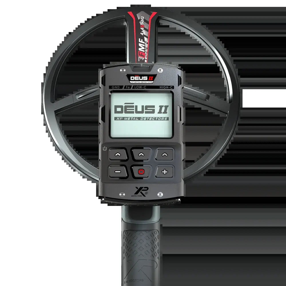 XP DEUS II Waterproof Multi-Frequency Metal Detector with Remote, 11" FMF Search Coil, and WS6 Backphone Headphones