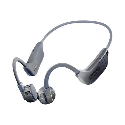 ESSONIO-K9 3-in-1 Waterproof Bluetooth Headset with Bone Conduction Technology, 32GB Memory, and Ultra-Long Battery Life for Swimming and Sports - Titanium Silver Gray
