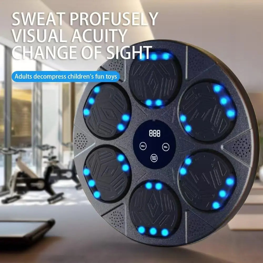 LED-Illuminated Electronic Punching Game for Kids - Wall-Mounted Boxing Target with Adjustable Speed and Volume, Ideal Fitness Toy for Home Sports and Holiday Gifts