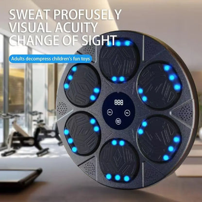 LED-Illuminated Electronic Punching Game for Kids - Wall-Mounted Boxing Target with Adjustable Speed and Volume, Ideal Fitness Toy for Home Sports and Holiday Gifts