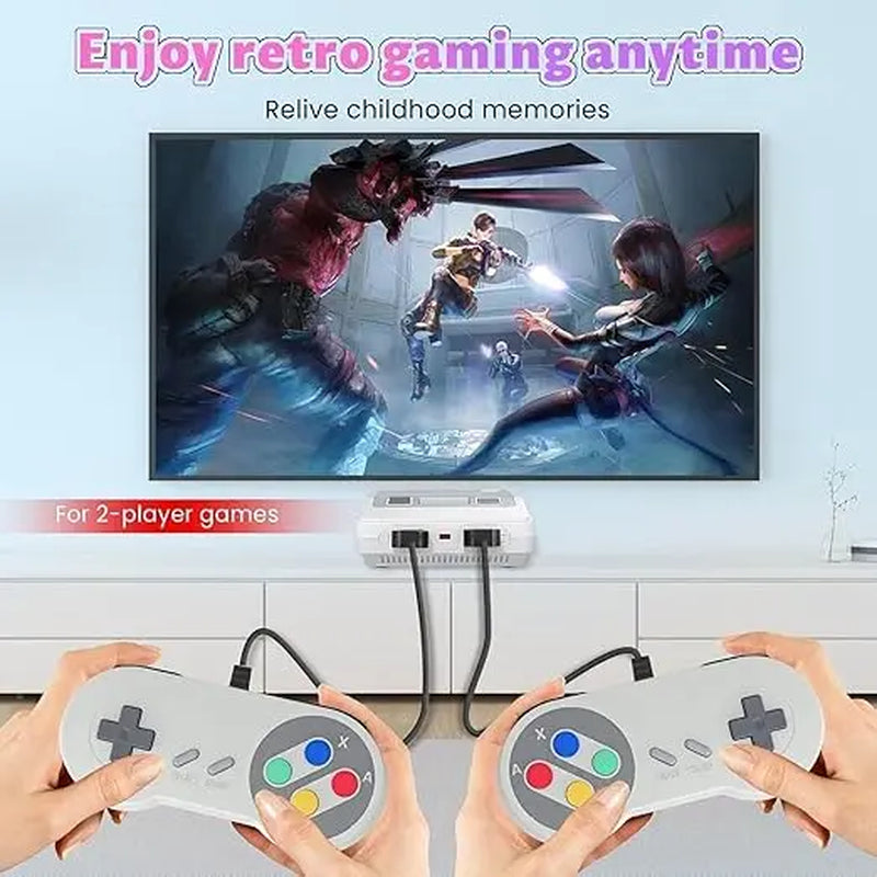 Retro Classic 620 Game Console with Dual Controllers and AV Connector - Ideal Gift for Easter and Birthdays