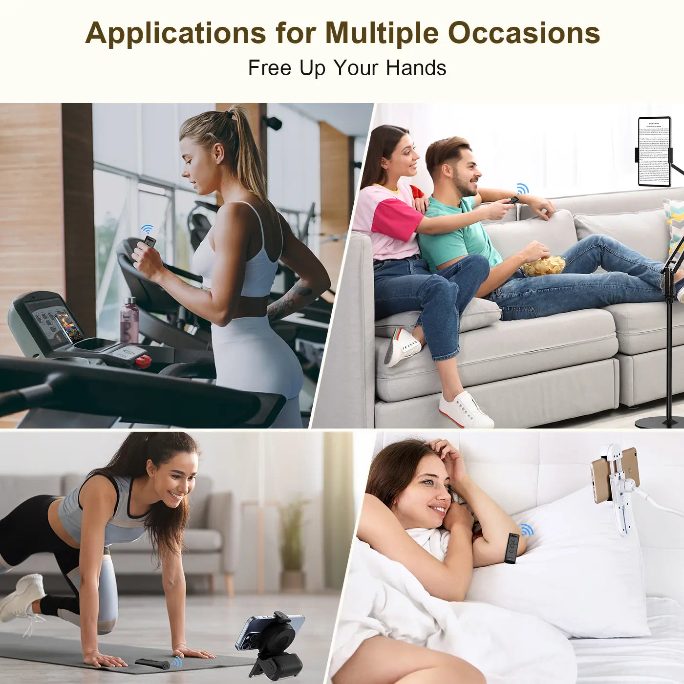 PUTARE Wireless Remote Control for TikTok Scrolling with Smartphone Holder Stand, Page Turner, and Camera Shutter for iOS and Android - Ideal Selfie Accessory and Upgraded Father's Day Gift
