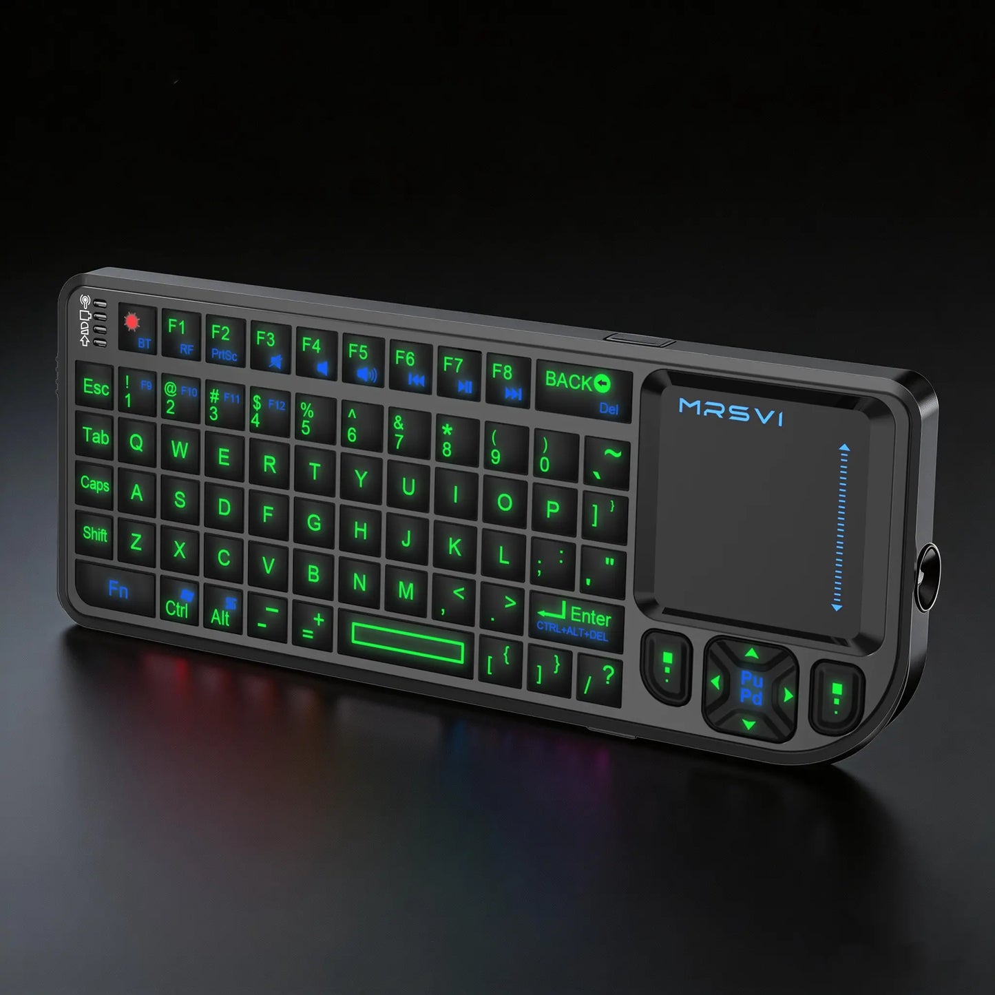 Compact Mini Bluetooth-Compatible Wireless Keyboard with Integrated Touchpad and RGB Backlight for Smart Tvs, Mac, Windows, Tablets and Projectors