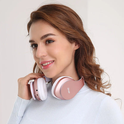 ZIHNIC WH-816 Wireless Bluetooth Over-Ear Headphones with Long Battery Life, Waterproof Design, and Foldable Sport Features for Comfortable Extended Use