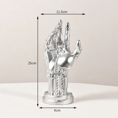 Sci-Fi Cyberpunk Mechanical Arm Statue - Ultra-Futuristic Decorative Ornament and Game Controller Holder, Ideal Gift for Gamers and Men for Valentine's Day, Father's Day, Christmas, and Anniversaries