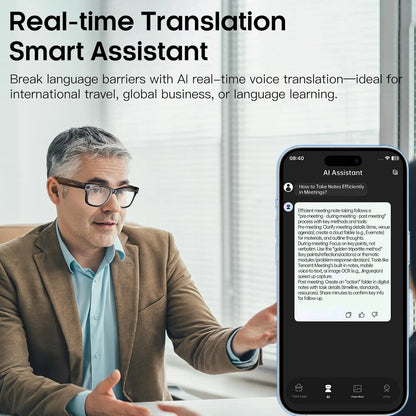 AI-Enhanced Smart Glasses with 8MP Camera and 1080P Video, Open-Ear Audio, Photo Recognition, Lightweight Design, and Photochromic Lenses for Men and Women