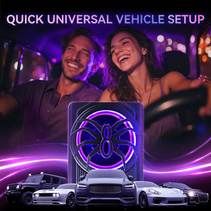 ANDEMAN 10'' Slim Under-Seat Powered Car Subwoofer with APP Control, Built-In Amplifier, and Adjustable Colour Lighting for Vehicles