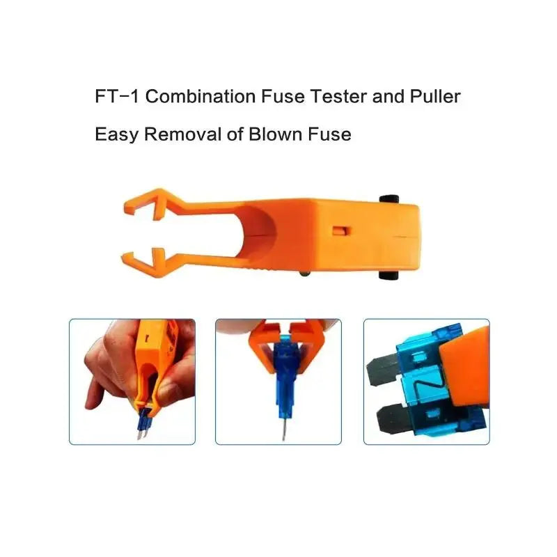 24V DC Car Fuse Tester and Puller – Efficient Tool for Testing, Locating, and Removing Blown ATO/ATC/ATM Blade and Glass Tube Fuses in Vehicle Fuse Boxes