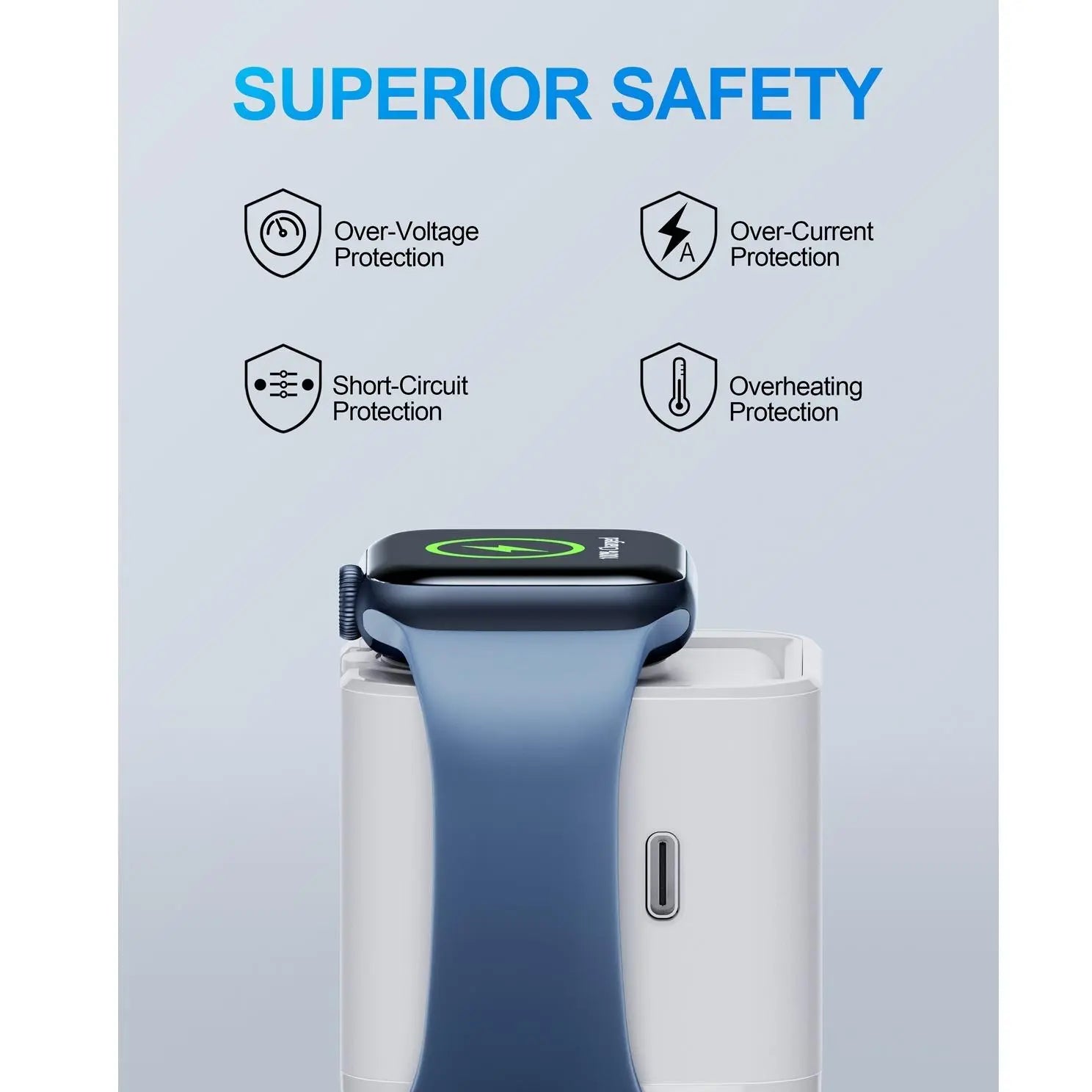 36W Apple Charging Block with Integrated Watch Charger, Foldable PD Fast Charger with Dual Ports, Compatible with iPhone, Apple Watch, and AirPods