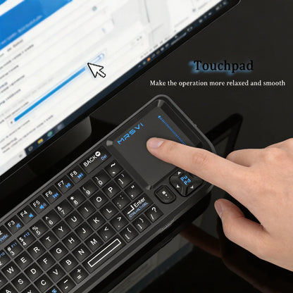 Compact Mini Bluetooth-Compatible Wireless Keyboard with Integrated Touchpad and RGB Backlight for Smart Tvs, Mac, Windows, Tablets and Projectors