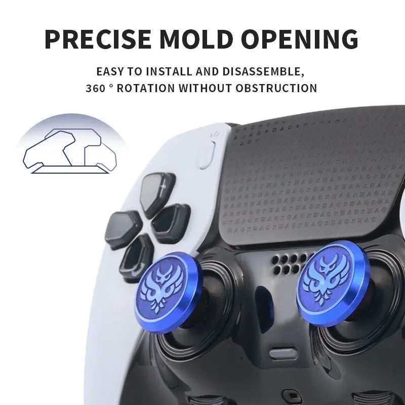 PS5 Edge Elite Wireless Game Controller with Metal Pattern Joystick and Premium Thumbstick Grips, Including Hardware Sliders and Accessories