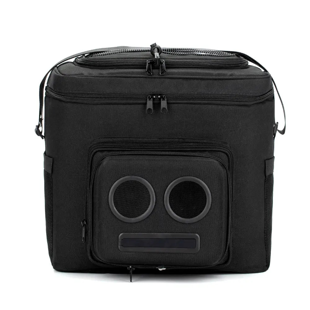 Super Real Cooler with Integrated 20-Watt Bluetooth Speakers for Outdoor Events, Compatible with iPhone and Android Devices, Rechargeable and Ideal for Parties, Festivals, Boating, and Beach Use