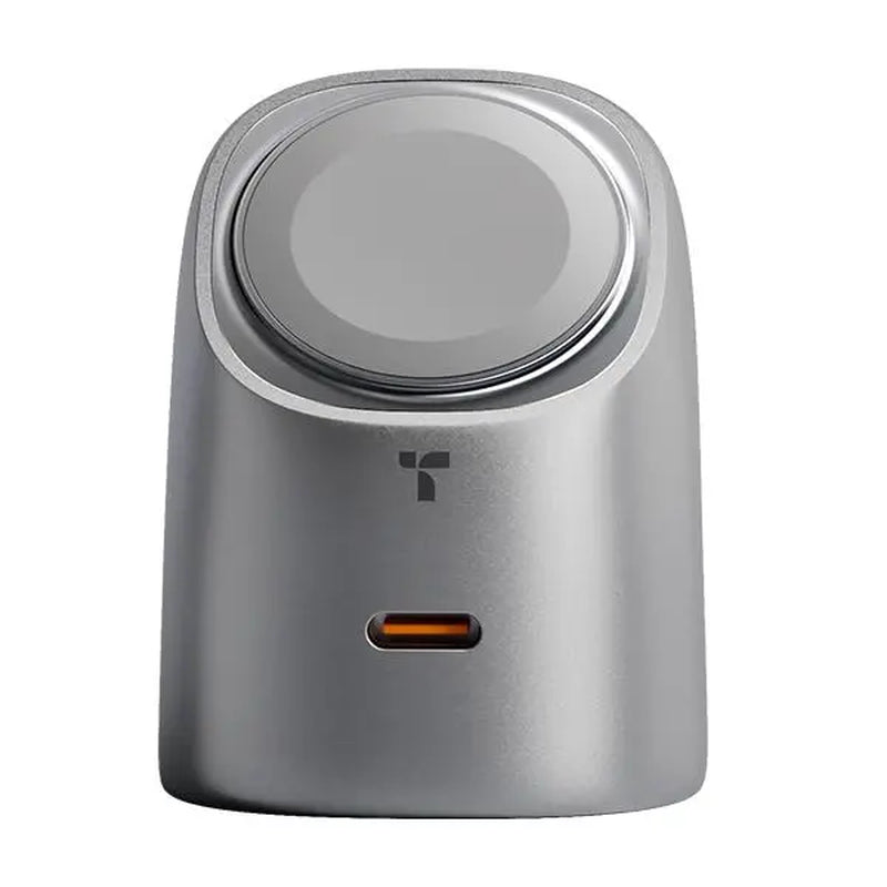 TORRAS Flasheye 2-in-1 45W GaN Fast Charger for Apple Watch and iPhone, 90° Foldable USB-C Wall Charger for iPhone 17/16/15, iPad, MacBook, AirPods, Android - White, Ideal Father's Day Gift