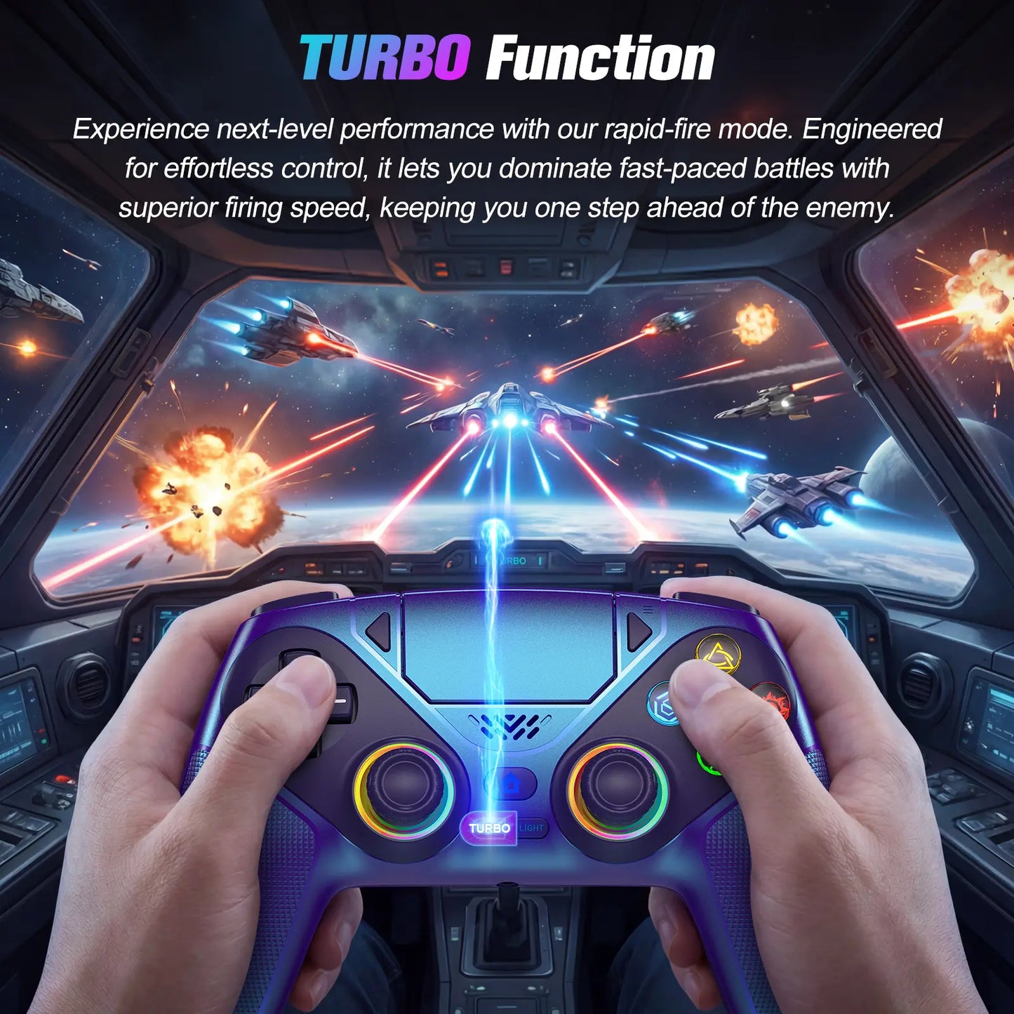 Wireless Gaming Controller Pro for PS5 with RGB LED Lighting – Turbo & Macro Programmable, Dual Vibration, Motion Sensing, Programmable Buttons, 1000mAh Fast-Charging, and Anti-Drift Calibration Guide by Summerwins