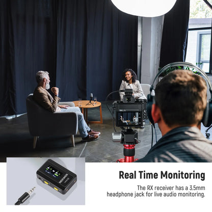 NEEWER CM28 Wireless Lavalier Microphone with Charging Case and OTG Adapter, Compatible with iPhone, Android, PC, and Camera - Ideal for Vlogging and Interviews
