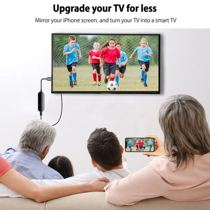 Ishare iOS Wireless HDMI Display Adapter - Streaming Device for All iPhone Models to TV, HD Video and Audio Sync, Supports YouTube and TikTok Mirroring, Not Compatible with Netflix
