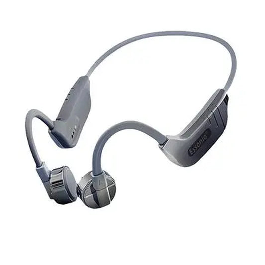 ESSONIO-K9 3-in-1 Waterproof Bluetooth Headset with Bone Conduction Technology, 32GB Memory, and Ultra-Long Battery Life for Swimming and Sports - Titanium Silver Gray