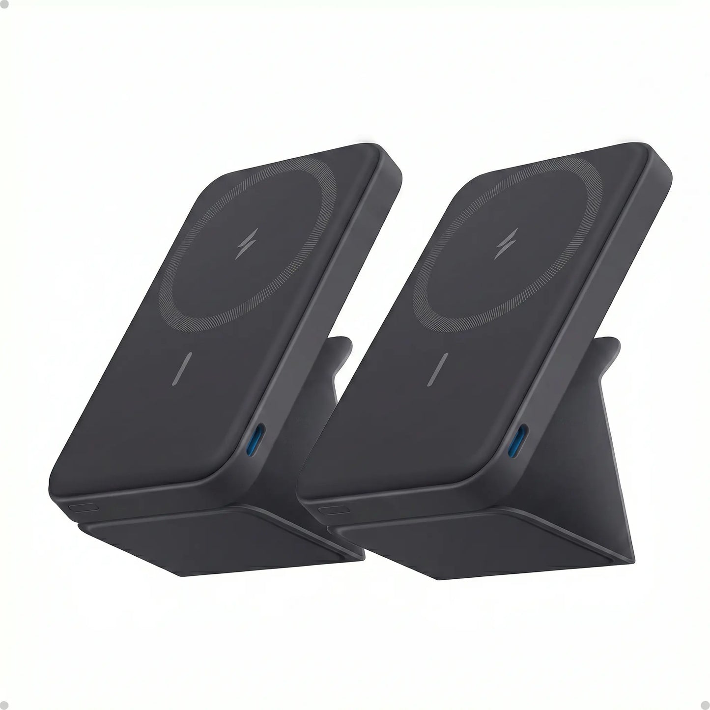 Anker 5,000mAh Magnetic Power Bank - Wireless Portable Charger with Foldable Stand and Side USB-C Port, Compatible with iPhone 17/16/15/14/13, Ideal for Summer and Father's Day Gifts