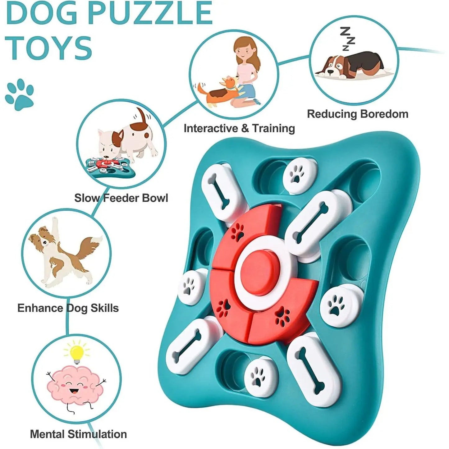 Enrichment Puzzle Toys for Dogs, Cats, and Puppies - Interactive Brain-Boosting Gifts