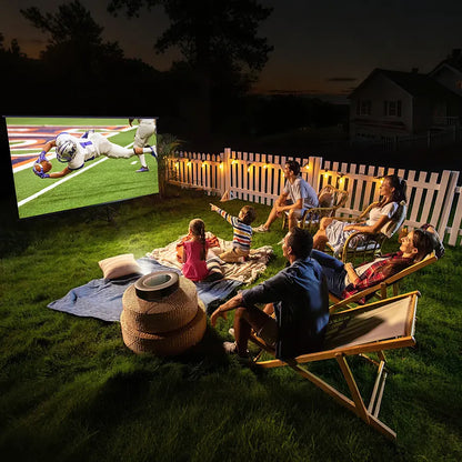 Portable 100-Inch 4K Projection Screen with Stand for Outdoor and Indoor Use, 16:9 HD Format
