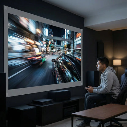 100-Inch 4K UHD Anti-Light Foldable Portable Projector Screen for Home Theater, Office, Classroom, and Outdoor Movie Projection - Optimal Clarity with Front View Design