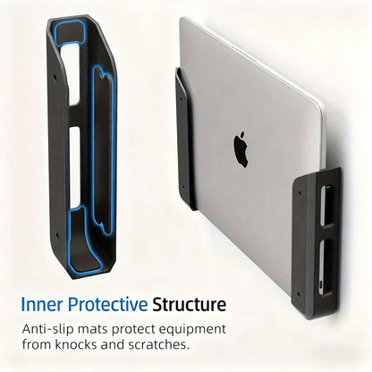 Under-Desk Laptop Mount Holder with Adhesive and Screws, 1.1"/28mm Thickness, Anti-Scratch Pads, Universal Compatibility for MacBooks, Surface Devices, Keyboards, Tablets, Switch, and More