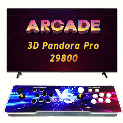 Pandora Box Retro Arcade Console - 29,800 Games, Dual HDMI Output for HD TV, Projector, and PC, 3D Game Support for 1 to 4 Players, Features Save, Pause, Favorites, and Game Management