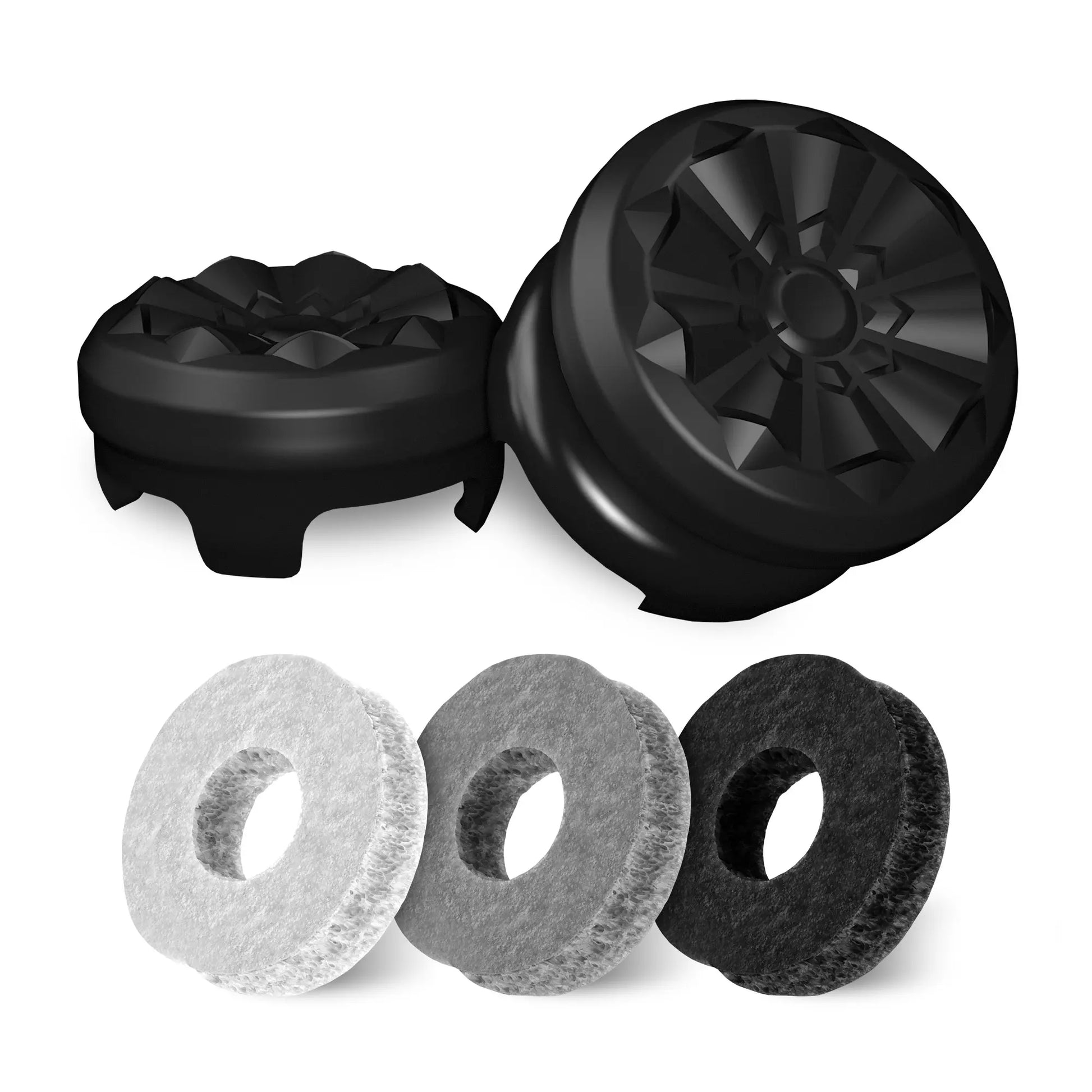 KontrolFreek Aim Boost Kit for PlayStation 5 and PlayStation 4 Controllers | Performance Thumbsticks and Precision Rings | Black Galaxy Edition