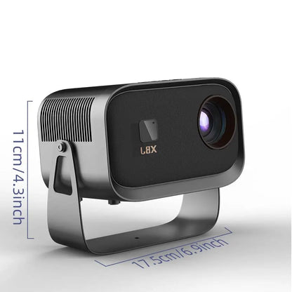 Summervibes2026 Upgraded Black Projector, Father’S Day Gift; Supports 4K/1280P HD; Bluetooth Projector with Built-In Speakers; Portable Mini Outdoor Movie Projector for Summer; Compatible with Laptops, Smartphones, Smart TV Sticks, Xbox, and PS5; Ideal Bi