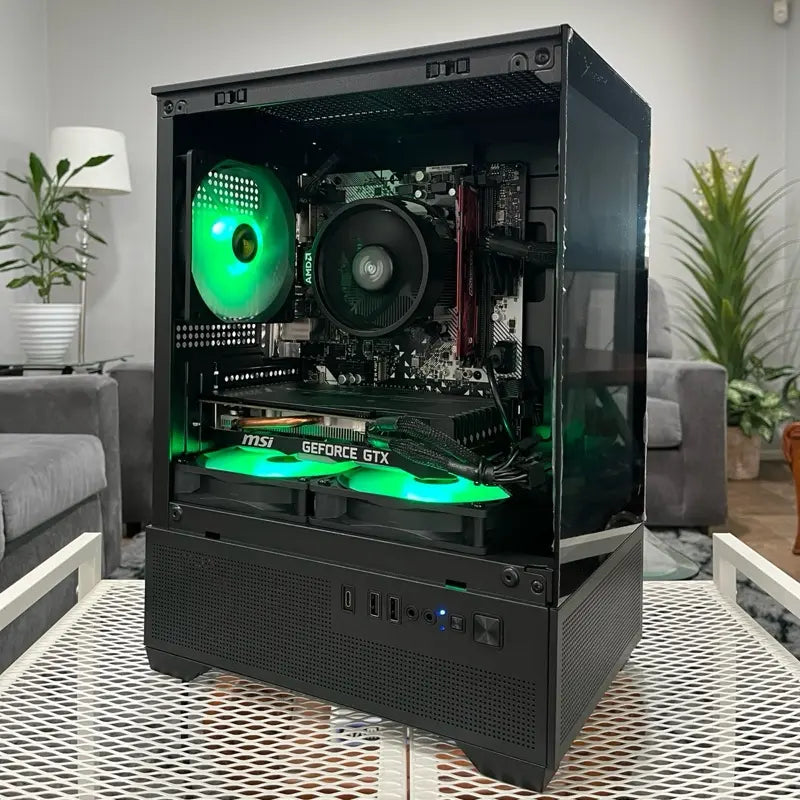 GTX 1660 6GB Graphics Card, Ryzen 5 2600 Processor, 8GB RAM | Black RGB Gaming Desktop PC