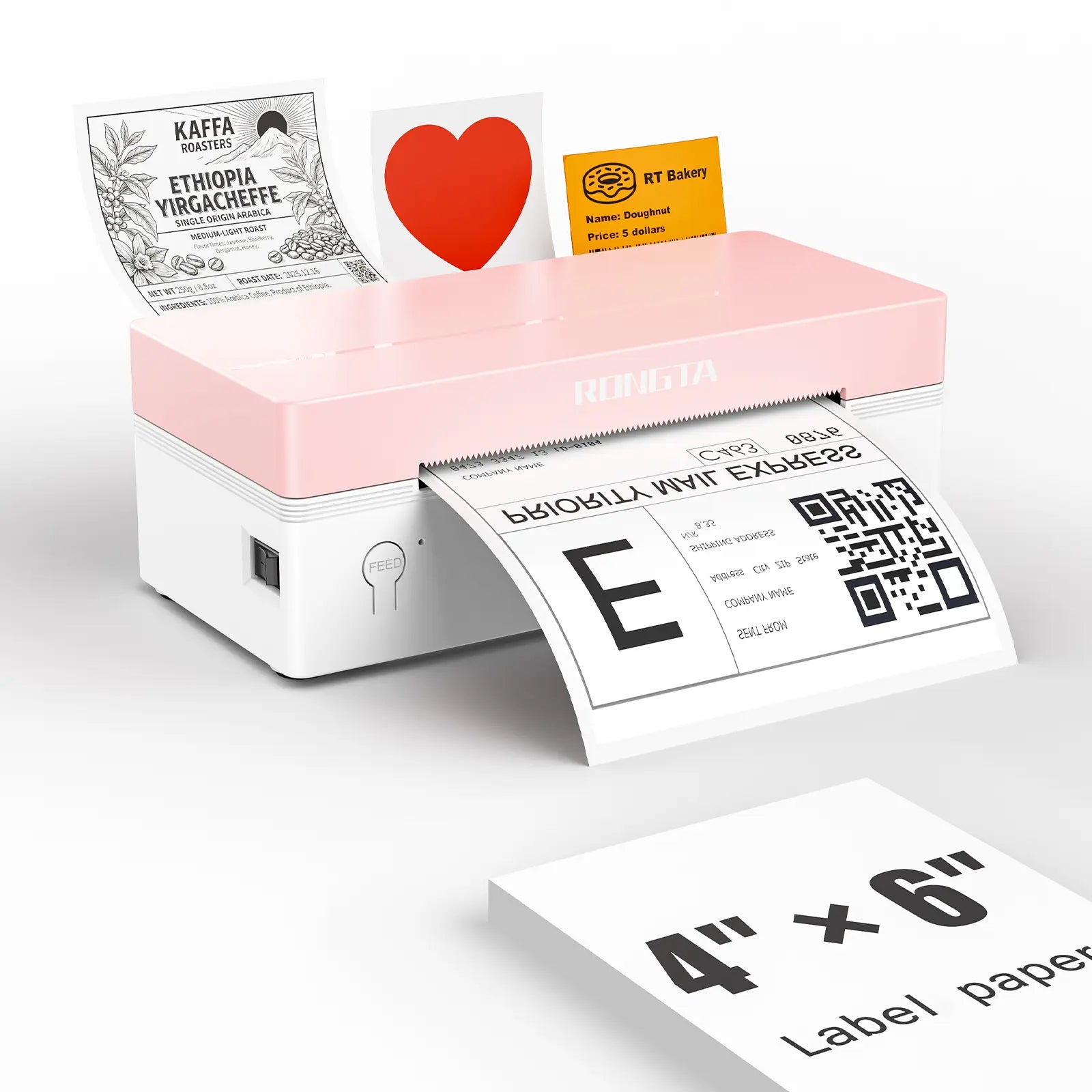 RT Bluetooth Wireless Thermal Label Printer - Compatible with iOS, Android, Windows, Mac, and Chromebook for Efficient Label Printing on Etsy, eBay, Shopify, and USPS