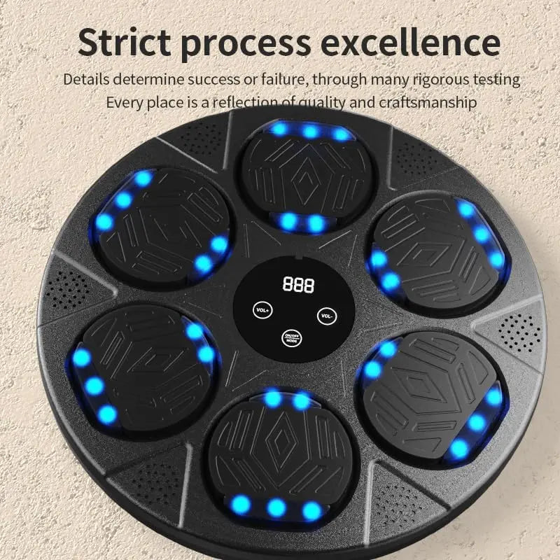 LED-Illuminated Electronic Punching Game for Kids - Wall-Mounted Boxing Target with Adjustable Speed and Volume, Ideal Fitness Toy for Home Sports and Holiday Gifts