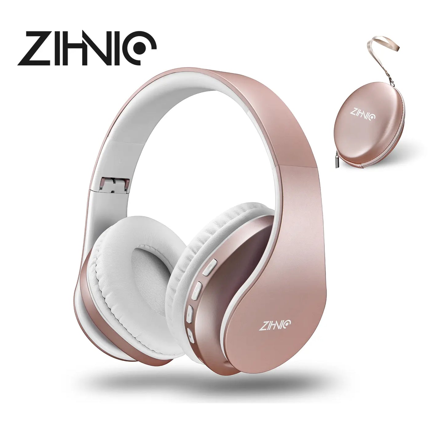 ZIHNIC WH-816 Wireless Bluetooth Over-Ear Headphones with Long Battery Life, Waterproof Design, and Foldable Sport Features for Comfortable Extended Use