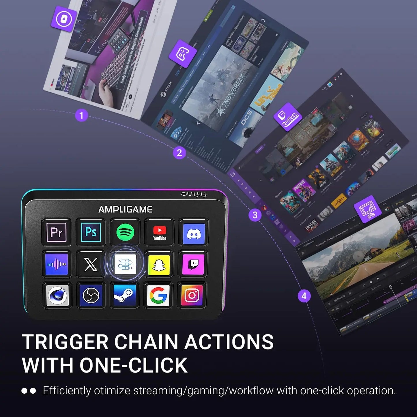 FIFINE D6 Professional Gaming Stream Controller and Keyboard with 15 Macro Keys for Enhanced Streaming on OBS, Twitch, and YouTube - Compatible with Mac and PC