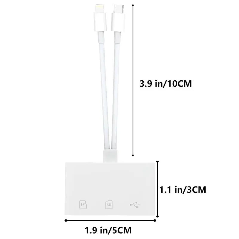 AIELOAR USB 2.0 Type-C Multi-Functional SD Card Reader for Mobile Devices and Cameras, Compatible with iPhone 13/14/15/16, USB-C Dongle and Memory Card Reader for Outdoor Photography