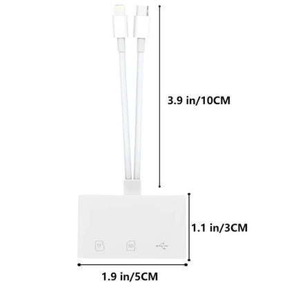 AIELOAR USB 2.0 Type-C Multi-Functional SD Card Reader for Mobile Devices and Cameras, Compatible with iPhone 13/14/15/16, USB-C Dongle and Memory Card Reader for Outdoor Photography