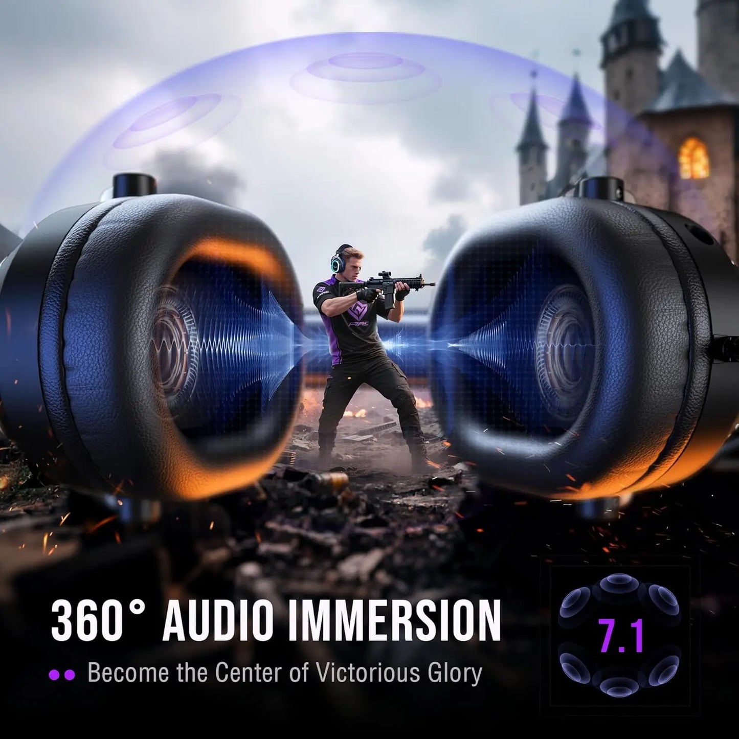 FIFINE Professional Streaming and Gaming Bundle: AM8Pro Microphone Kit, SC8 Audio Mixer, and H13 Headset