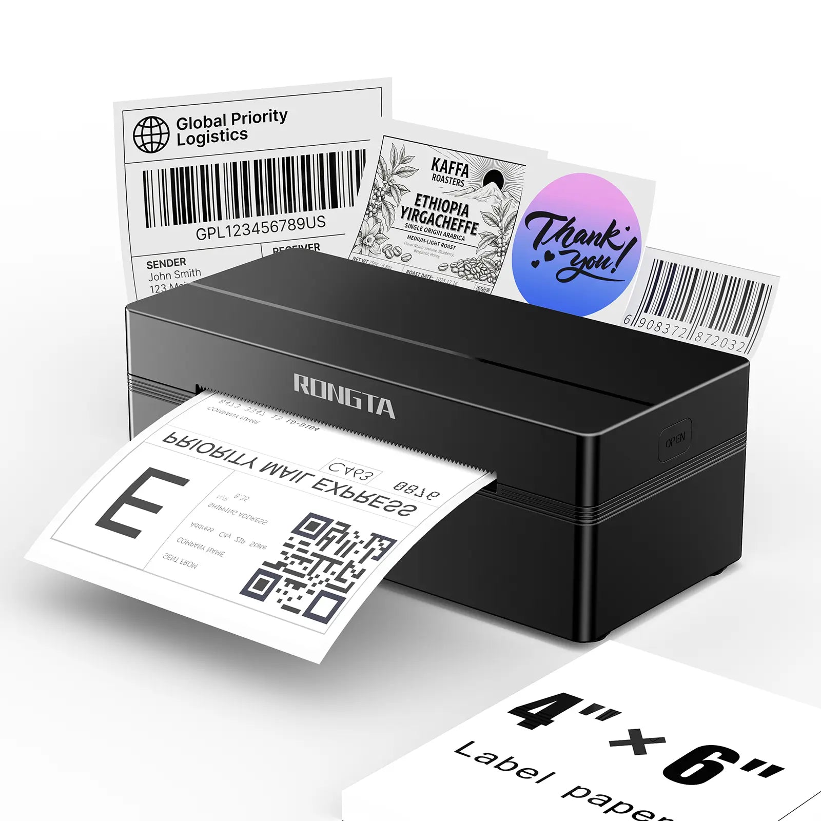 RT Wireless Bluetooth Thermal Label Printer - Compatible with iOS, Android, Windows, Mac, and Chromebook for Etsy, eBay, Shopify, and USPS Printing
