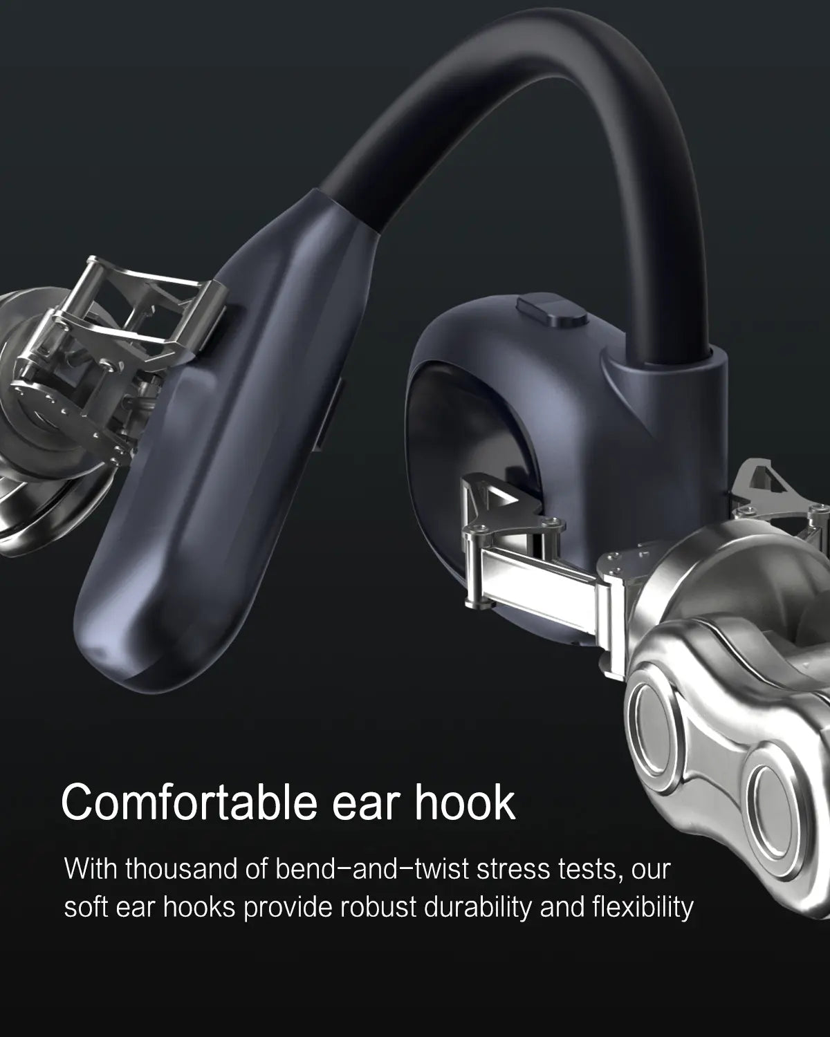 Open Ear Headphones with 80-Hour Playtime, Air Conduction Technology, Fast Charging, 16.2mm Hi-Fi Audio Drivers, Physical Controls, ENC Microphone, IPX5 Waterproof Rating, Bluetooth 5.4 - 2025 Upgrade for Fitness Use, Available in White and Black