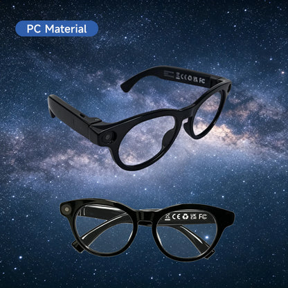 JEYUIN Smart Bluetooth Audio Glasses: Hands-Free Vlogging, Photo & Video Capture with Real-Time Translation - Ideal Wearable Camera Eyewear for Travel, Outdoor Activities, and Everyday Use - Compatible with iPhone and Android