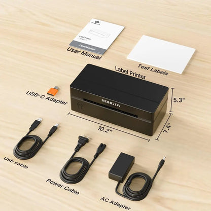 RT Wireless Bluetooth Thermal Label Printer - Compatible with iOS, Android, Windows, Mac, and Chromebook for Etsy, eBay, Shopify, and USPS Printing