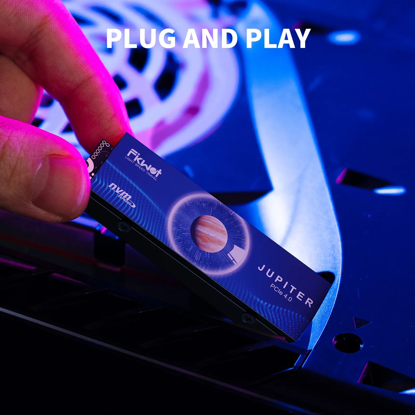 FIKWOT Internal Gaming SSD - M.2 2280 PCIe Gen 4x4 NVMe 3D NAND with High-Conductivity Graphite Heatsink, Available in 500GB, 1TB, 2TB, and 4TB, Up to 7300MB/s Read Speed, PS5-Compatible for Laptops and Desktops