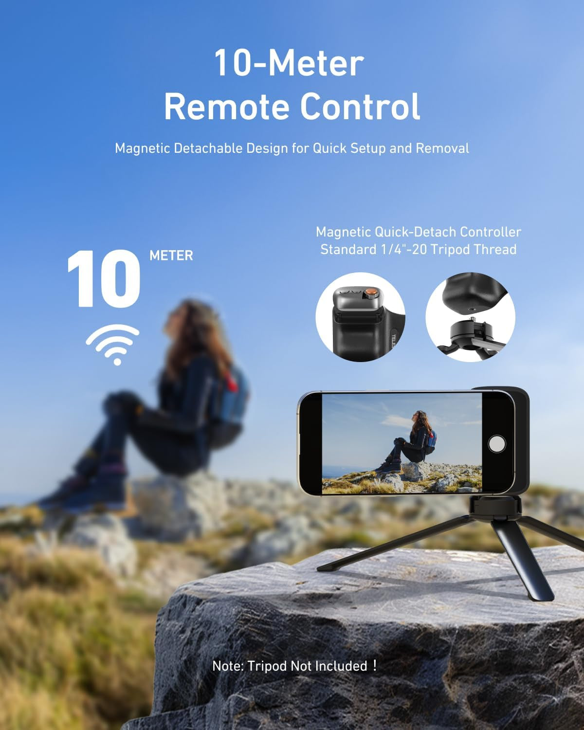 Fun Shot Magnetic Phone Camera Grip and C03 Magnetic Selfie Light Creator Kit Compatible with iPhone MagSafe and Android - Bundle for Selfies, Photography, TikTok, Zoom Calls, and Video (Black)