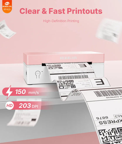 RT Bluetooth Wireless Thermal Label Printer - Compatible with iOS, Android, Windows, Mac, and Chromebook for Efficient Label Printing on Etsy, eBay, Shopify, and USPS