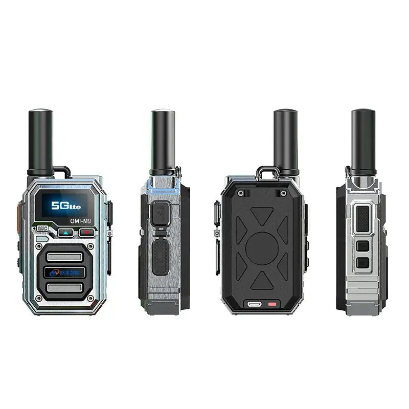 M9 Global Walkie Talkie - 2 Pack with SIM Card, Unlimited Range, 6800mAh Battery, AES256 Encryption, Zinc Alloy Construction, IP54 Rating, and Noise Reduction Technology