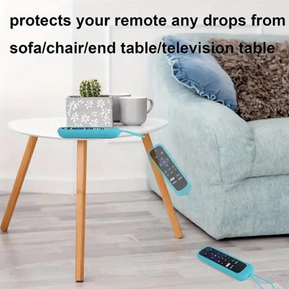 Universal Silicone Remote Control Case with Lanyard for Roku TV, Amazon Fire Stick, and Voice Remote - Glow-In-The-Dark Protective Sleeve