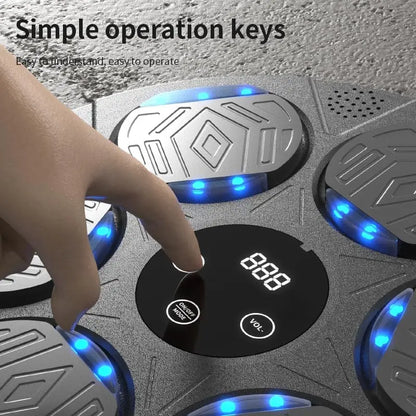 LED-Illuminated Electronic Punching Game for Kids - Wall-Mounted Boxing Target with Adjustable Speed and Volume, Ideal Fitness Toy for Home Sports and Holiday Gifts