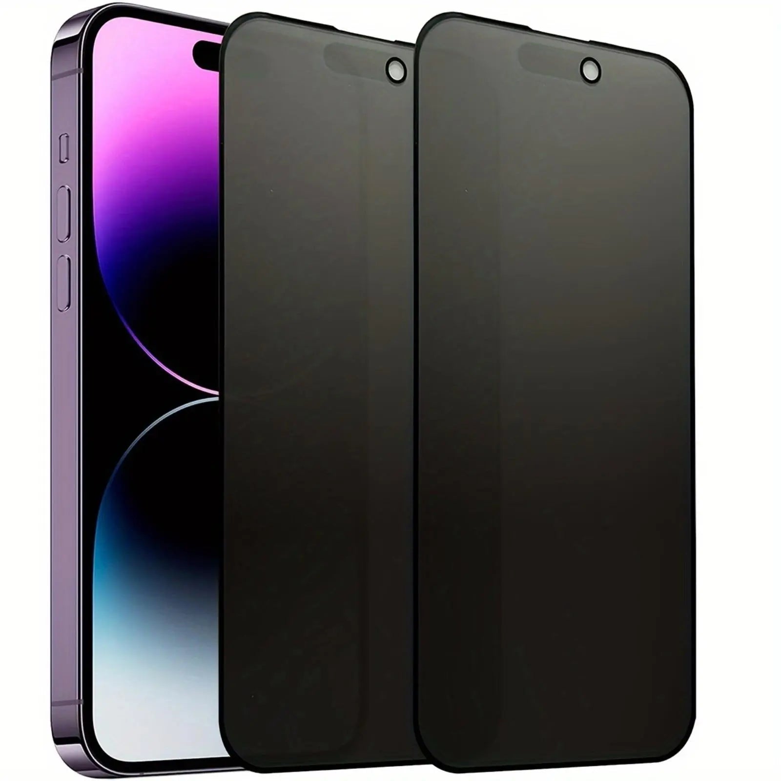 Privacy Screen Protector Film Set - Anti-Glare, Eye Protection, Scratch-Resistant Tempered Glass for iPhone 17/16/15/13/12/11 Pro Max